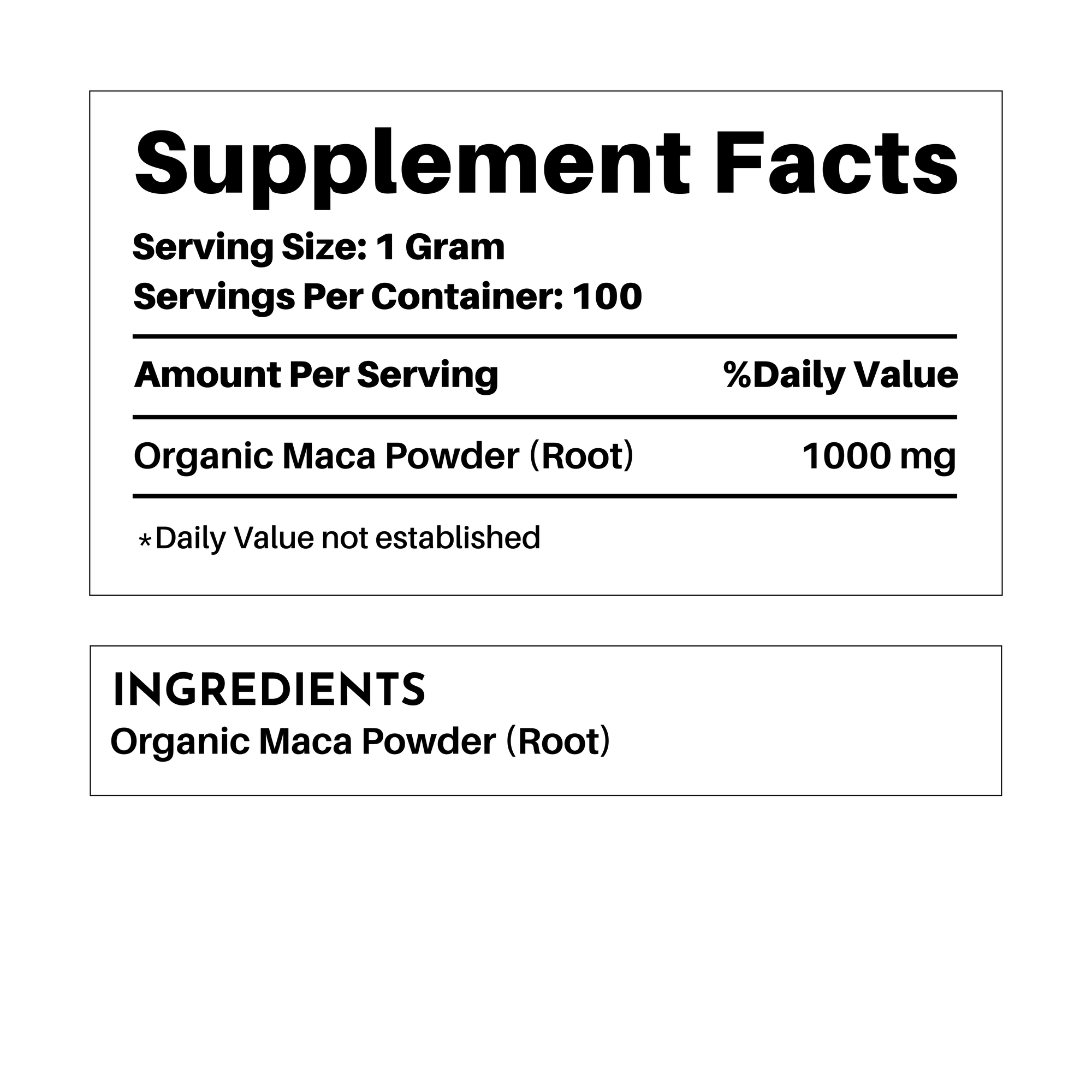 Organic Maca Root